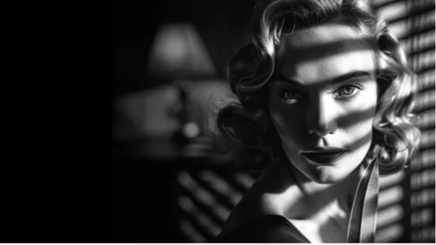 Noir-style portrait illustrating the stories behind the beers
